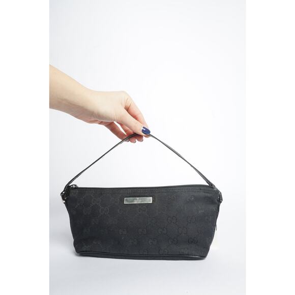Gucci Black Monogram Pochette